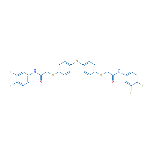N-(3,4-Difluorophenyl)-2-[(4-{[4-({[(3,4-difluorophenyl)carbamoyl]methyl}sulfanyl)phenyl]sulfanyl}phenyl)sulfanyl]acetamide 1g