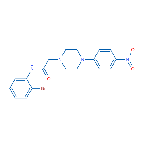 N-(2-Bromophenyl)-2-[4-(4-nitrophenyl)piperazin-1-yl]acetamide 1g