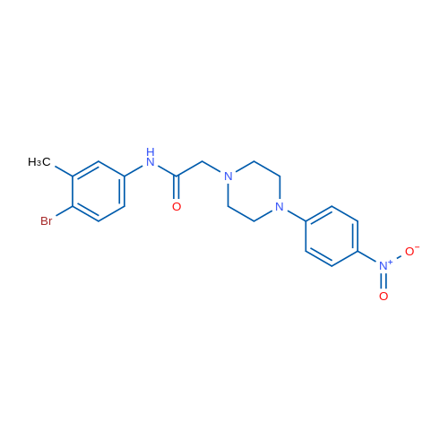 N-(4-Bromo-3-methylphenyl)-2-[4-(4-nitrophenyl)piperazin-1-yl]acetamide 1g