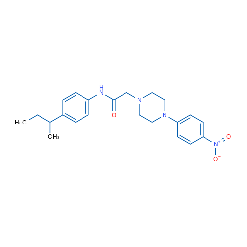 N-[4-(Butan-2-yl)phenyl]-2-[4-(4-nitrophenyl)piperazin-1-yl]acetamide 1g