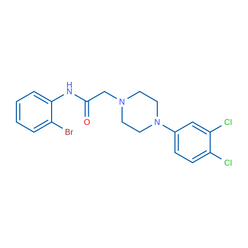 N-(2-Bromophenyl)-2-[4-(3,4-dichlorophenyl)piperazin-1-yl]acetamide 1g