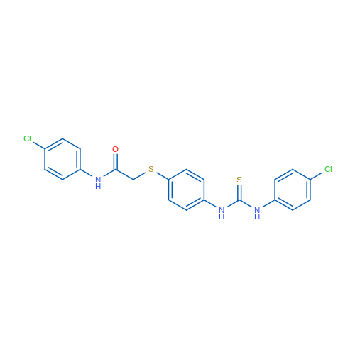 N-(4-Chlorophenyl)-2-[(4-{[(4-chlorophenyl)carbamothioyl]amino}phenyl)sulfanyl]acetamide 1g