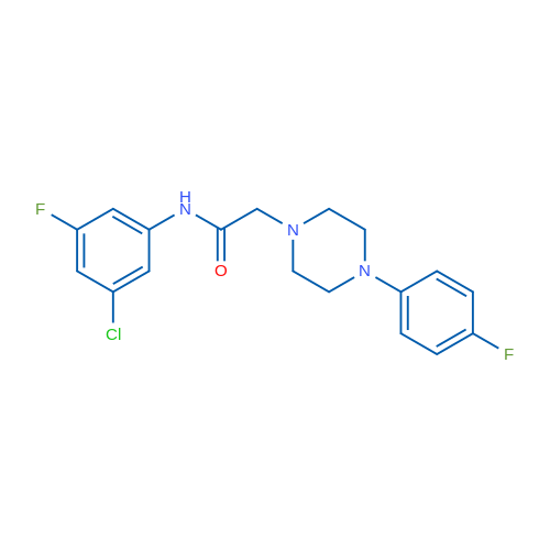 N-(3-Chloro-5-fluorophenyl)-2-[4-(4-fluorophenyl)piperazin-1-yl]acetamide 1g