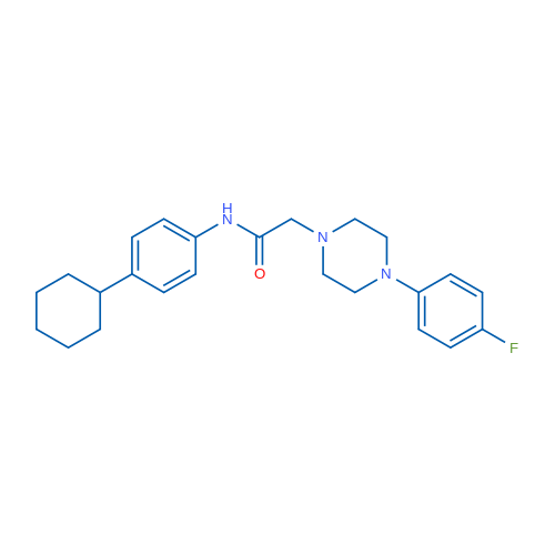 N-(4-Cyclohexylphenyl)-2-[4-(4-fluorophenyl)piperazin-1-yl]acetamide 1g