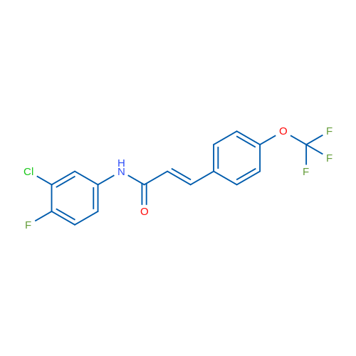 (2E)-N-(3-Chloro-4-fluorophenyl)-3-[4-(trifluoromethoxy)phenyl]prop-2-enamide 1g