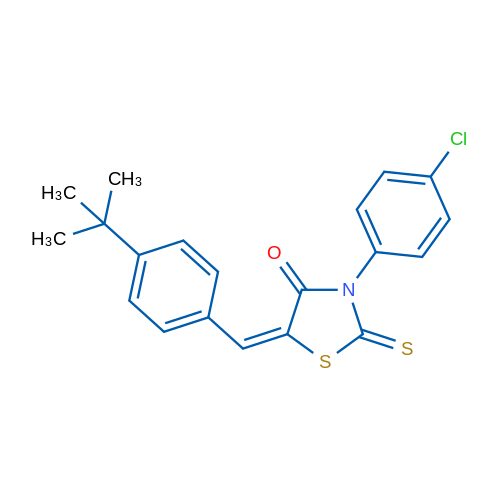 (5E)-5-[(4-tert-Butylphenyl)methylidene]-3-(4-chlorophenyl)-2-sulfanylidene-1,3-thiazolidin-4-one 1g