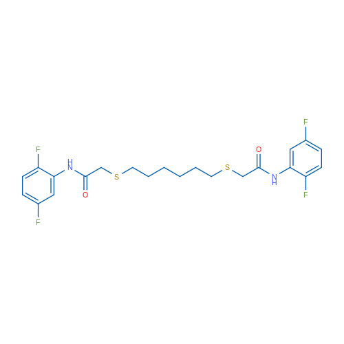 N-(2,5-Difluorophenyl)-2-{[6-({[(2,5-difluorophenyl)carbamoyl]methyl}sulfanyl)hexyl]sulfanyl}acetamide 1g
