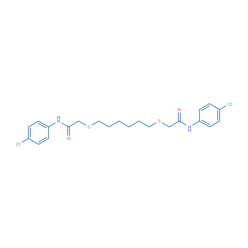 N-(4-Chlorophenyl)-2-{[6-({[(4-chlorophenyl)carbamoyl]methyl}sulfanyl)hexyl]sulfanyl}acetamide 1g