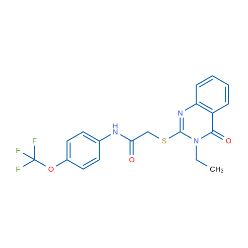 2-[(3-Ethyl-4-oxo-3,4-dihydroquinazolin-2-yl)sulfanyl]-N-[4-(trifluoromethoxy)phenyl]acetamide 1g
