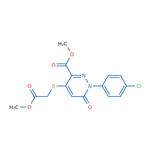 Methyl 1-(4-chlorophenyl)-4-[(2-methoxy-2-oxoethyl)sulfanyl]-6-oxo-1,6-dihydropyridazine-3-carboxylate 1g