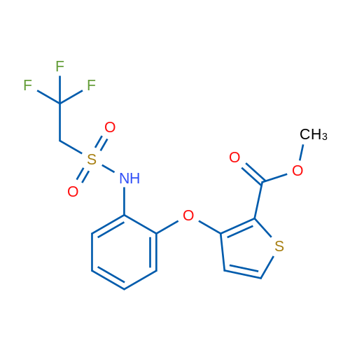 Methyl 3-[2-(2,2,2-trifluoroethanesulfonamido)phenoxy]thiophene-2-carboxylate 1g