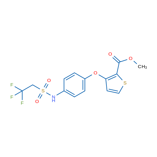 Methyl 3-[4-(2,2,2-trifluoroethanesulfonamido)phenoxy]thiophene-2-carboxylate 1g