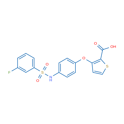 3-[4-(3-Fluorobenzenesulfonamido)phenoxy]thiophene-2-carboxylic acid 1g