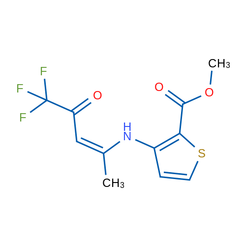 Methyl 3-{[(2Z)-5,5,5-trifluoro-4-oxopent-2-en-2-yl]amino}thiophene-2-carboxylate 1g