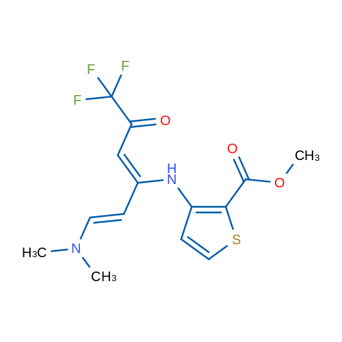 Methyl 3-{[(1E,3Z)-1-(dimethylamino)-6,6,6-trifluoro-5-oxohexa-1,3-dien-3-yl]amino}thiophene-2-carboxylate 1g