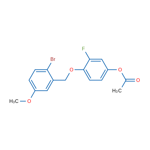 4-[(2-Bromo-5-methoxyphenyl)methoxy]-3-fluorophenyl acetate 1g