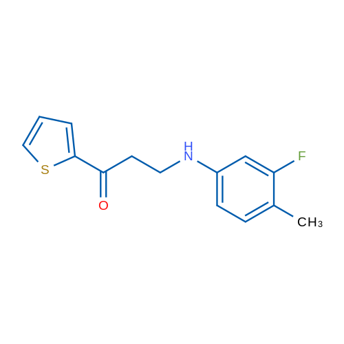 3-[(3-Fluoro-4-methylphenyl)amino]-1-(thiophen-2-yl)propan-1-one 1g