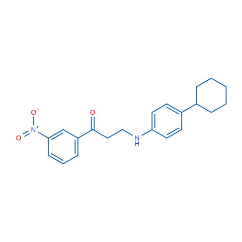 3-[(4-Cyclohexylphenyl)amino]-1-(3-nitrophenyl)propan-1-one 1g