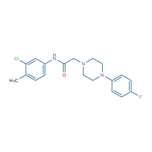 N-(3-Chloro-4-methylphenyl)-2-[4-(4-fluorophenyl)piperazin-1-yl]acetamide 1g
