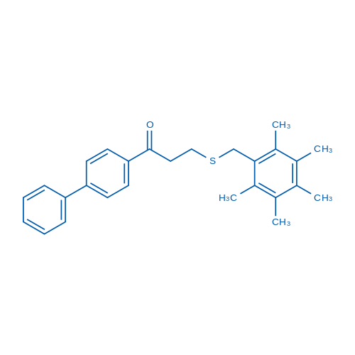1-{[1,1'-biphenyl]-4-yl}-3-{[(2,3,4,5,6-pentamethylphenyl)methyl]sulfanyl}propan-1-one 10mg