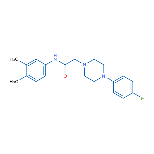 N-(3,4-Dimethylphenyl)-2-[4-(4-fluorophenyl)piperazin-1-yl]acetamide 1g