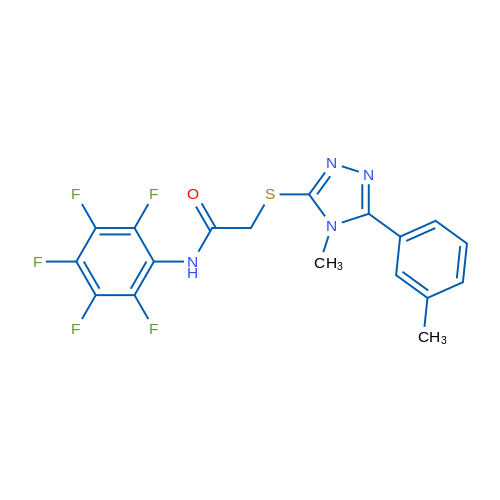 2-{[4-methyl-5-(3-methylphenyl)-4H-1,2,4-triazol-3-yl]sulfanyl}-N-(2,3,4,5,6-pentafluorophenyl)acetamide 1g