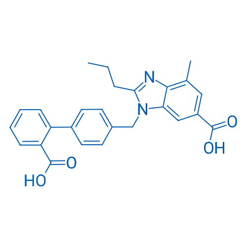 1-((2'-Carboxy-[1,1'-biphenyl]-4-yl)methyl)-4-methyl-2-propyl-1H-benzo[d]imidazole-6-carboxylic acid 250mg