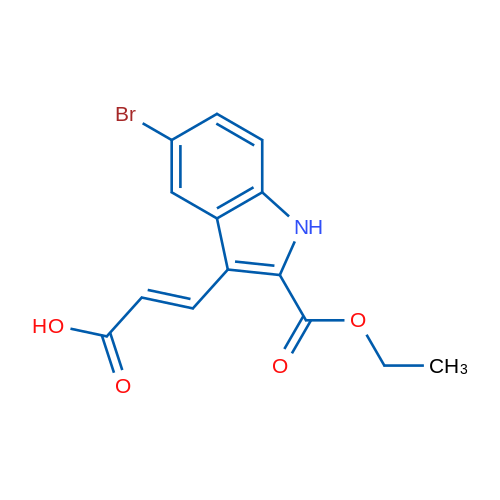3-(5-Bromo-2-(ethoxycarbonyl)-1H-indol-3-yl)acrylic acid 1g