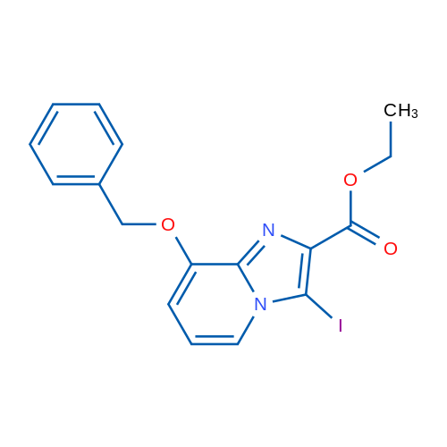 Ethyl 8-(benzyloxy)-3-iodoimidazo[1,2-a]pyridine-2-carboxylate 1g