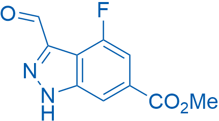 Methyl 4-fluoro-3-formyl-1H-indazole-6-carboxylate 250mg