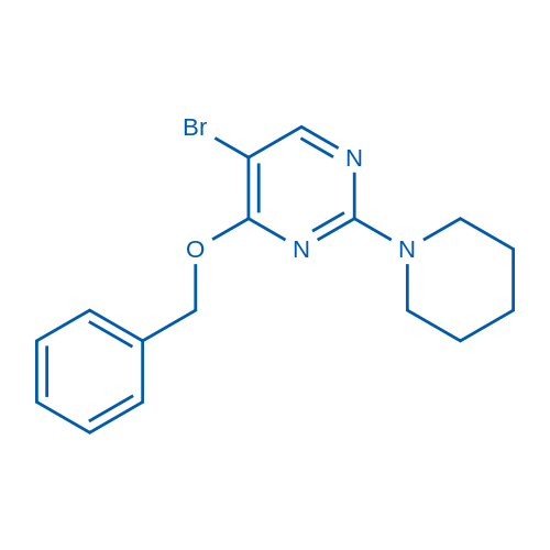4-(Benzyloxy)-5-bromo-2-(piperidin-1-yl)pyrimidine 1g