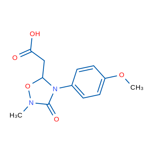 2-(4-(4-Methoxyphenyl)-2-methyl-3-oxo-1,2,4-oxadiazolidin-5-yl)acetic acid 5g