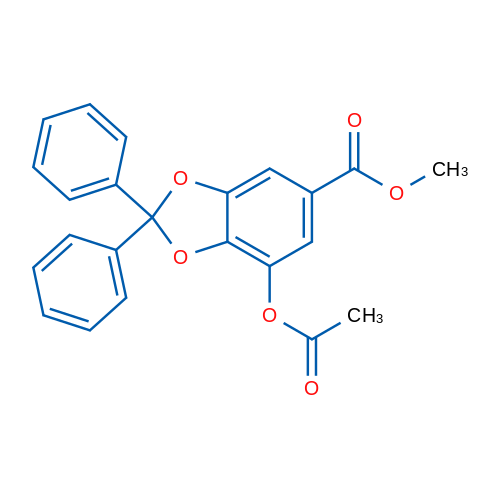 Methyl 7-acetoxy-2,2-diphenylbenzo[d][1,3]dioxole-5-carboxylate 1g
