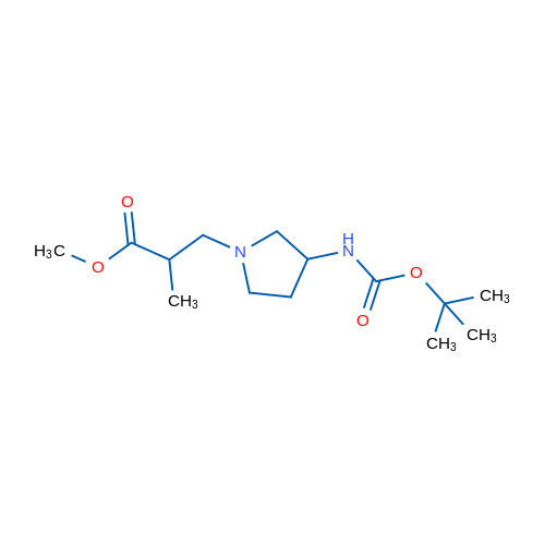 Methyl 3-(3-((tert-butoxycarbonyl)amino)pyrrolidin-1-yl)-2-methylpropanoate 5g