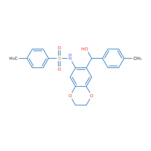 N-(7-(Hydroxy(p-tolyl)methyl)-2,3-dihydrobenzo[b][1,4]dioxin-6-yl)-4-methylbenzenesulfonamide 1g