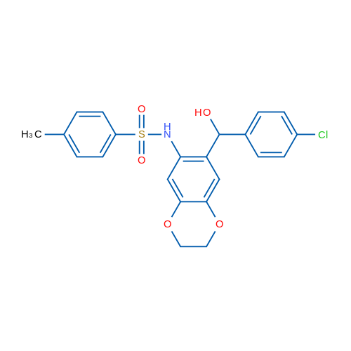 N-(7-((4-Chlorophenyl)(hydroxy)methyl)-2,3-dihydrobenzo[b][1,4]dioxin-6-yl)-4-methylbenzenesulfonamide 1g