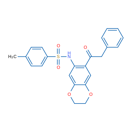 4-Methyl-N-(7-(2-phenylacetyl)-2,3-dihydrobenzo[b][1,4]dioxin-6-yl)benzenesulfonamide 1g