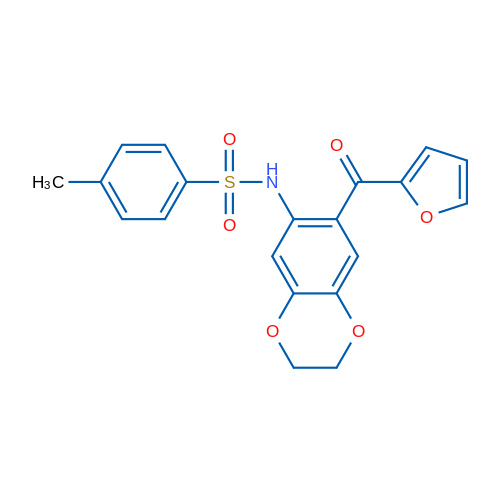N-(7-(Furan-2-carbonyl)-2,3-dihydrobenzo[b][1,4]dioxin-6-yl)-4-methylbenzenesulfonamide 1g