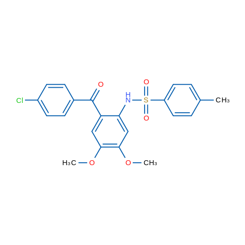 N-(2-(4-Chlorobenzoyl)-4,5-dimethoxyphenyl)-4-methylbenzenesulfonamide 1g