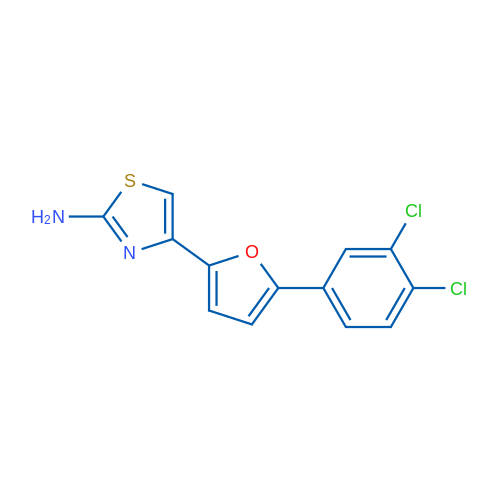 4-(5-(3,4-Dichlorophenyl)furan-2-yl)thiazol-2-amine 1g