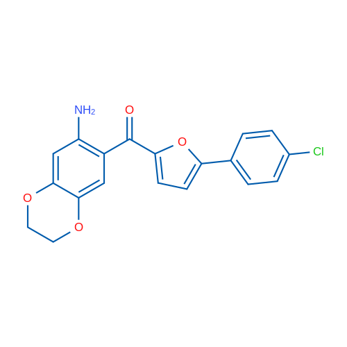 (7-Amino-2,3-dihydrobenzo[b][1,4]dioxin-6-yl)(5-(4-chlorophenyl)furan-2-yl)methanone 1g