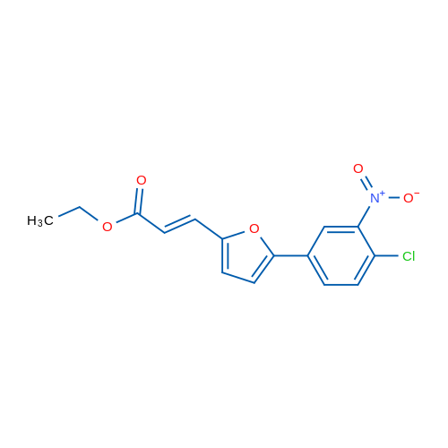 Ethyl 3-(5-(4-chloro-3-nitrophenyl)furan-2-yl)acrylate 1g