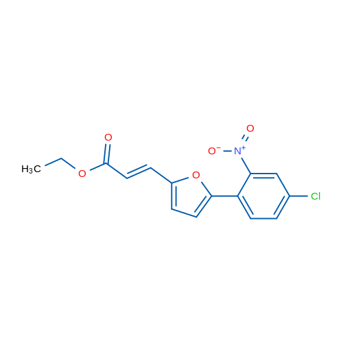 Ethyl 3-(5-(4-chloro-2-nitrophenyl)furan-2-yl)acrylate 1g