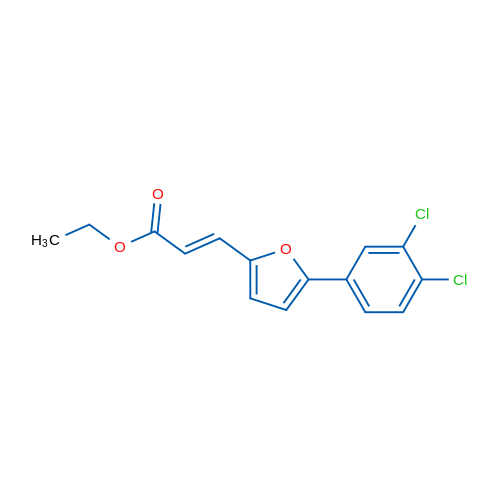Ethyl 3-(5-(3,4-dichlorophenyl)furan-2-yl)acrylate 1g
