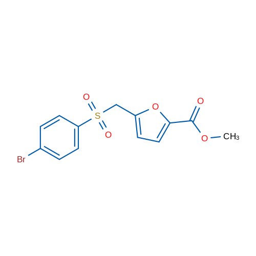Methyl 5-(((4-bromophenyl)sulfonyl)methyl)furan-2-carboxylate 1g
