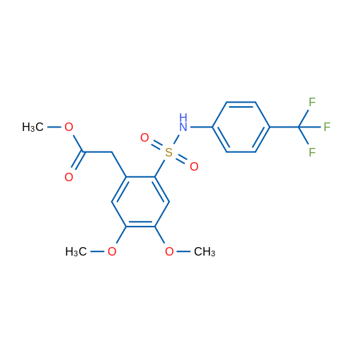 Methyl 2-(4,5-dimethoxy-2-(N-(4-(trifluoromethyl)phenyl)sulfamoyl)phenyl)acetate 1g