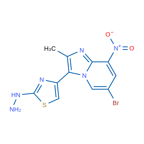 4-(6-Bromo-2-methyl-8-nitroimidazo[1,2-a]pyridin-3-yl)-2-hydrazinylthiazole 1g