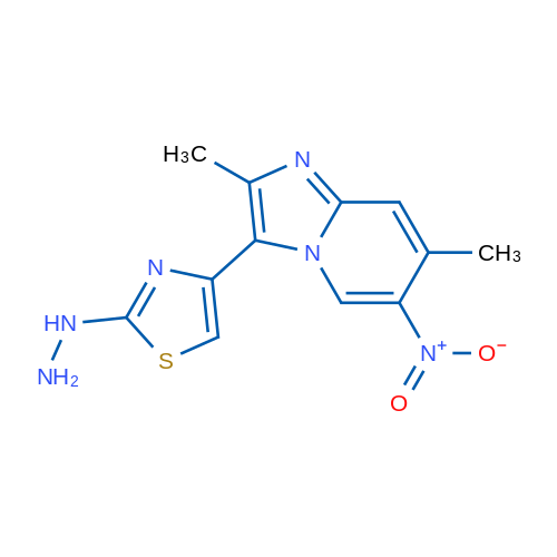 4-(2,7-Dimethyl-6-nitroimidazo[1,2-a]pyridin-3-yl)-2-hydrazinylthiazole 1g