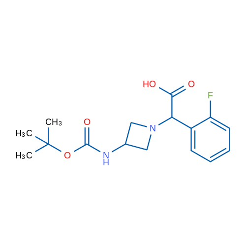 2-(3-{[(tert-butoxy)carbonyl]amino}azetidin-1-yl)-2-(2-fluorophenyl)acetic acid 250mg
