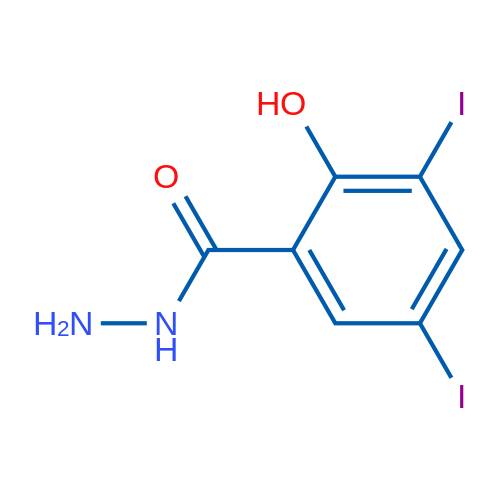 2-hydroxy-3,5-diiodobenzohydrazide 250mg